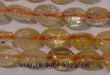 CCR228 15.5 inches 6*9mm oval natural citrine gemstone beads