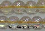 CCR302 15.5 inches 8mm round AB-color natural citrine beads