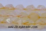 CCR312 15.5 inches 8mm faceted nuggets citrine gemstone beads