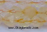 CCR314 15.5 inches 12mm faceted nuggets citrine gemstone beads