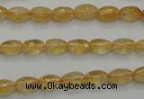 CCR32 15.5 inches 6*8mm faceted rice natural citrine gemstone beads