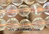 CCR321 15.5 inches 6mm faceted round natural citrine beads