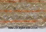 CCR325 15.5 inches 6mm faceted round citrine gemstone beads