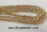 CCR328 15.5 inches 6mm - 10mm faceted round citrine graduated beads