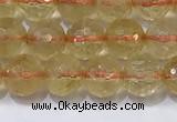 CCR340 15.5 inches 6mmm faceted round citrine beads wholesale