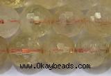 CCR342 15.5 inches 10mmm faceted round citrine beads wholesale