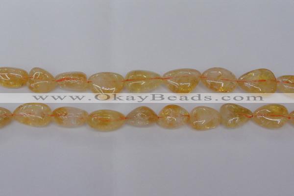 CCR350 15.5 inches 13*18mm - 20*25mm freeform natural citrine beads