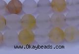 CCR371 15.5 inches 6mm round matte citrine beads wholesale