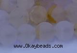 CCR373 15.5 inches 10mm round matte citrine beads wholesale