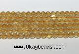 CCR379 15.5 inches 8mm round citrine gemstone beads wholesale