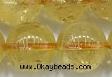 CCR384 15 inches 12mm round citrine beads wholesale