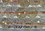 CCR390 15 inches 6mm faceted round citrine beads wholesale