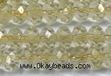 CCR395 15 inches 3*4mm faceted rondelle citrine beads