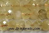 CCR397 15 inches 4*6mm faceted rondelle citrine beads