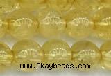 CCR400 15 inches 8mm round citrine beads, 2mm hole