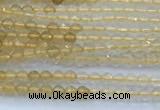 CCR420 15 inches 2mm faceted round citrine beads