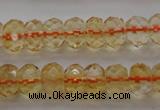 CCR51 15.5 inches 4*6mm faceted rondelle natural citrine beads