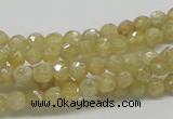 CCR82 15.5 inches 6mm faceted round citrine gemstone beads wholesale