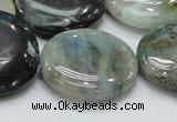 CCS07 15.5 inches 30mm flat round natural chrysocolla gemstone beads