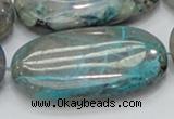 CCS12 15.5 inches 25*50mm oval natural chrysocolla gemstone beads