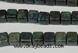 CCS154 15.5 inches 8*8mm cube dyed chrysocolla gemstone beads