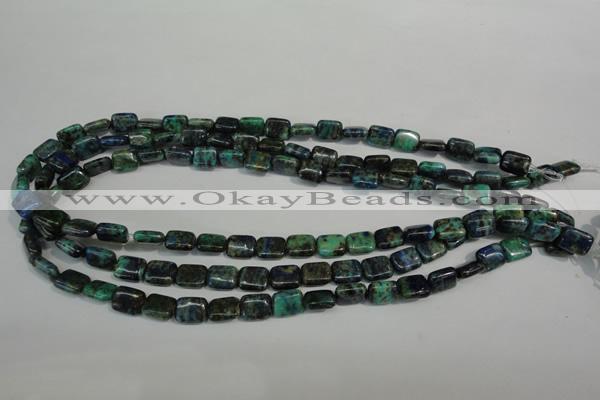 CCS175 15.5 inches 8*10mm rectangle dyed chrysocolla gemstone beads