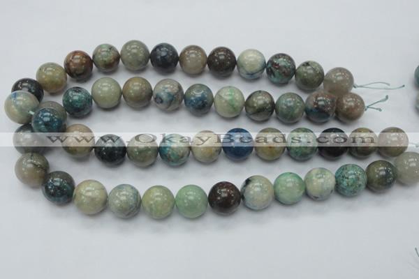 CCS22 15.5 inches 14mm round natural chrysocolla gemstone beads