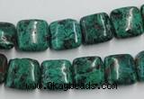 CCS222 15.5 inches 12*12mm square natural Chinese chrysocolla beads