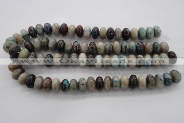 CCS28 15.5 inches 10*16mm rondelle natural chrysocolla gemstone beads