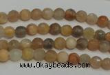 CCS310 15.5 inches 6mm faceted round natural sunstone beads