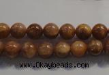 CCS352 15.5 inches 8mm round AB grade natural golden sunstone beads