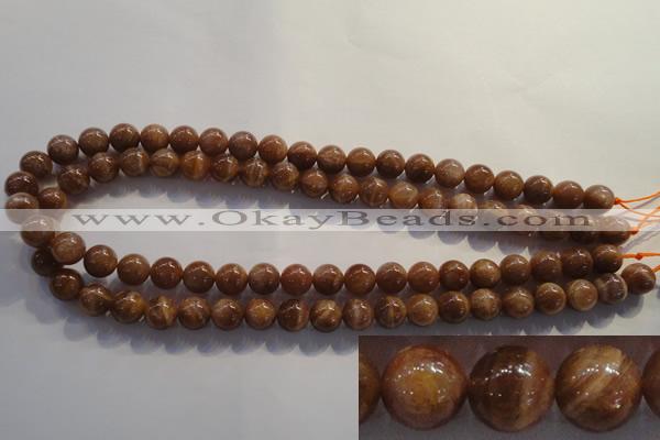 CCS363 15.5 inches 10mm round A grade natural golden sunstone beads