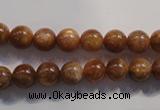 CCS372 15.5 inches 8mm round AA grade natural golden sunstone beads