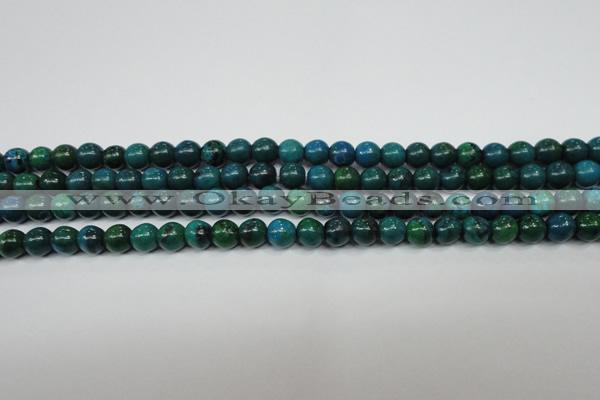 CCS400 15.5 inches 4mm round dyed chrysocolla gemstone beads