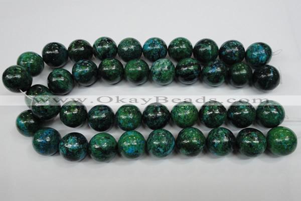 CCS408 15.5 inches 20mm round dyed chrysocolla gemstone beads