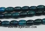 CCS412 15.5 inches 6*9mm rice dyed chrysocolla gemstone beads