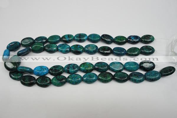 CCS444 15.5 inches 13*18mm oval dyed chrysocolla gemstone beads