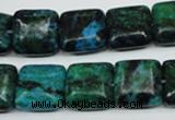 CCS464 15.5 inches 14*14mm square dyed chrysocolla gemstone beads