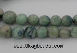 CCS518 15.5 inches 4mm - 12mm round matte natural chrysocolla beads