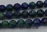 CCS531 15.5 inches 6mm faceted round dyed chrysocolla beads