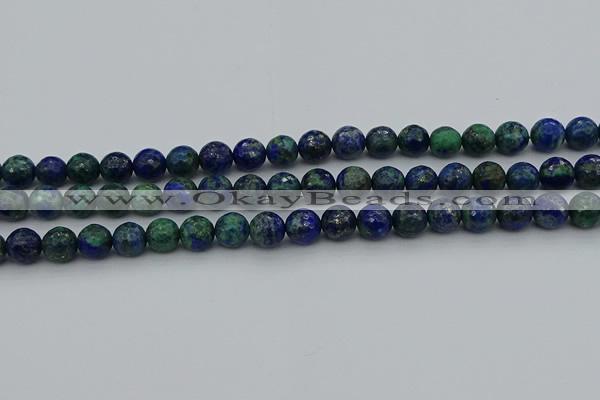 CCS533 15.5 inches 10mm faceted round dyed chrysocolla beads