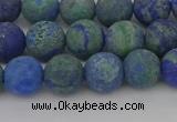 CCS542 15.5 inches 8mm round matte dyed chrysocolla beads