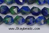 CCS546 15.5 inches 6mm faceted nuggets dyed chrysocolla beads