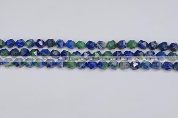 CCS546 15.5 inches 6mm faceted nuggets dyed chrysocolla beads