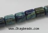 CCS55 16 inches 10*12mm cylinder dyed chrysocolla gemstone beads