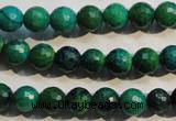 CCS602 15.5 inches 8mm faceted round dyed chrysocolla gemstone beads