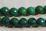 CCS603 15.5 inches 10mm faceted round dyed chrysocolla gemstone beads