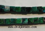 CCS611 15.5 inches 6*6mm cube dyed chrysocolla gemstone beads