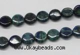 CCS62 16 inches 8mm flat round dyed chrysocolla gemstone beads