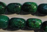 CCS647 15.5 inches 11*17mm nuggets dyed chrysocolla gemstone beads